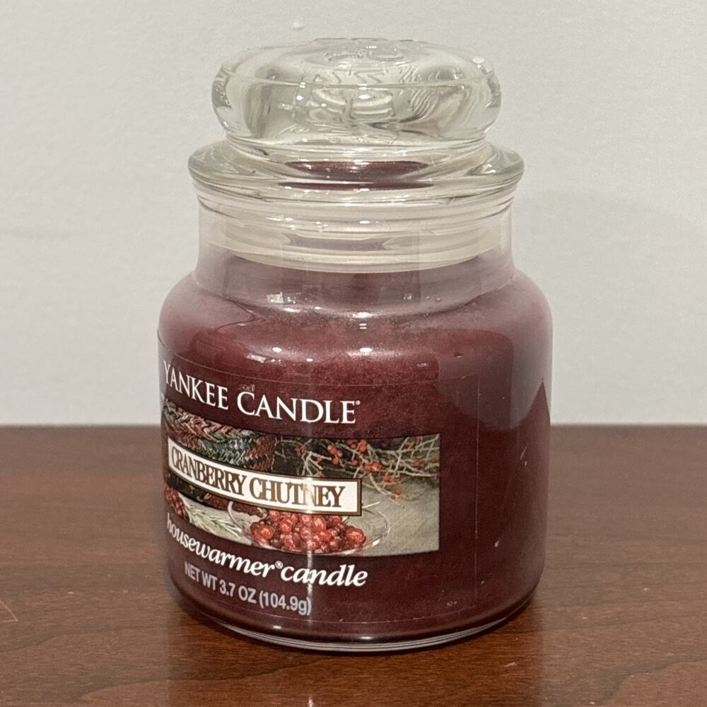 Yankee Candle Cranberry Chutney Small 3.7oz Jar New Unused - Picture 4 of 6